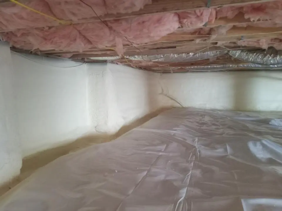 Crawl space encapsulation with closed-cell spray foam for Attic Insulation in Jefferson